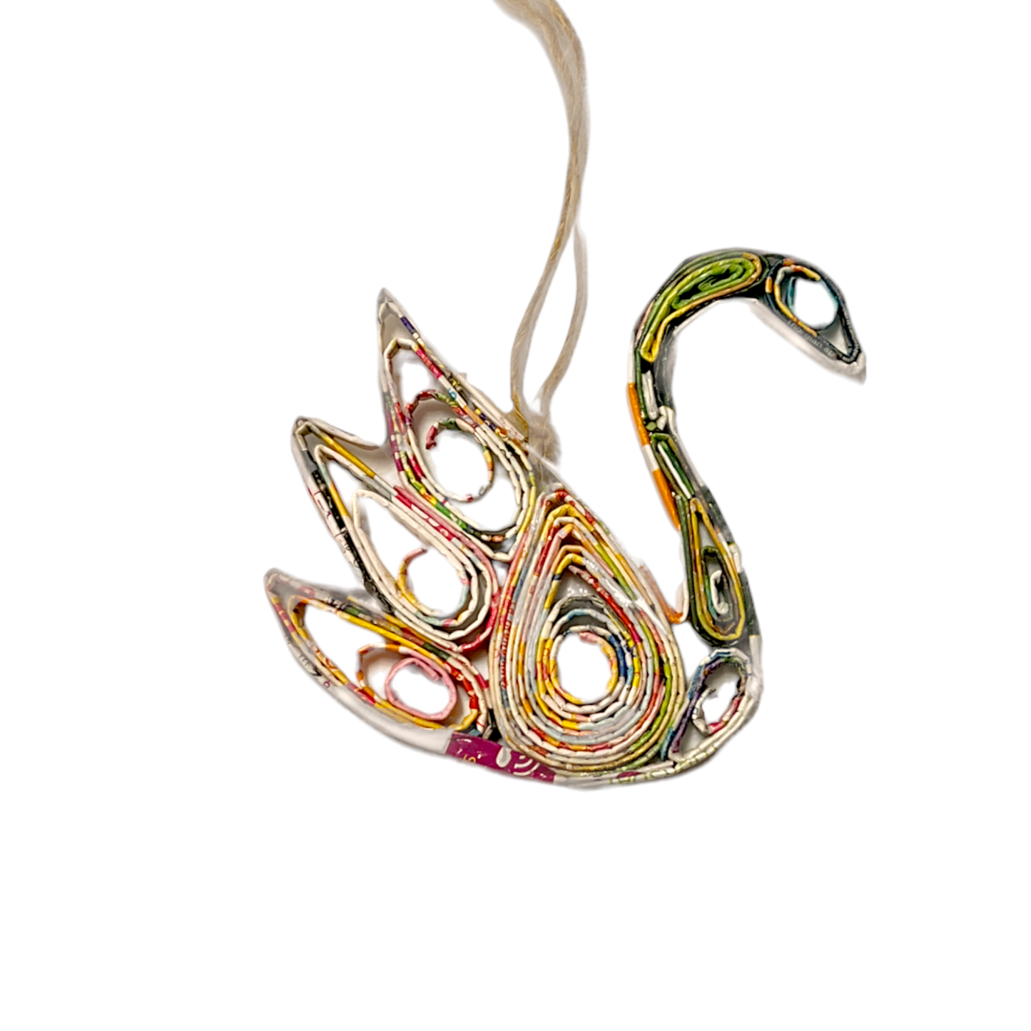 Swan Ornament - Recycled Paper