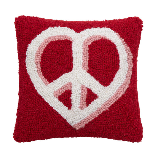 Heart & Peace Sign Hook throw pillow • throw pillow• hook throw pillow