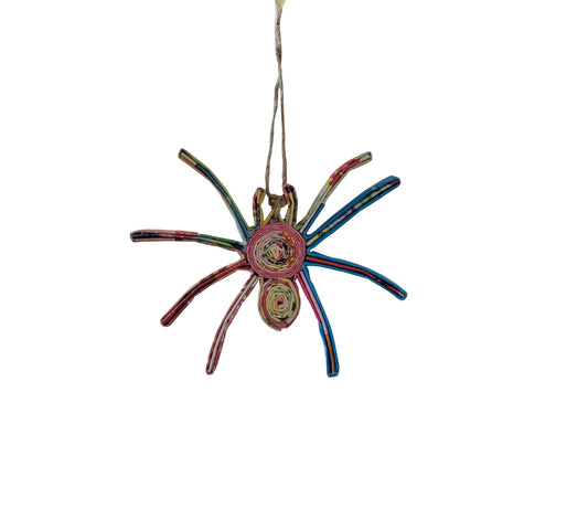 Spider - Halloween Ornament - Recycled Paper