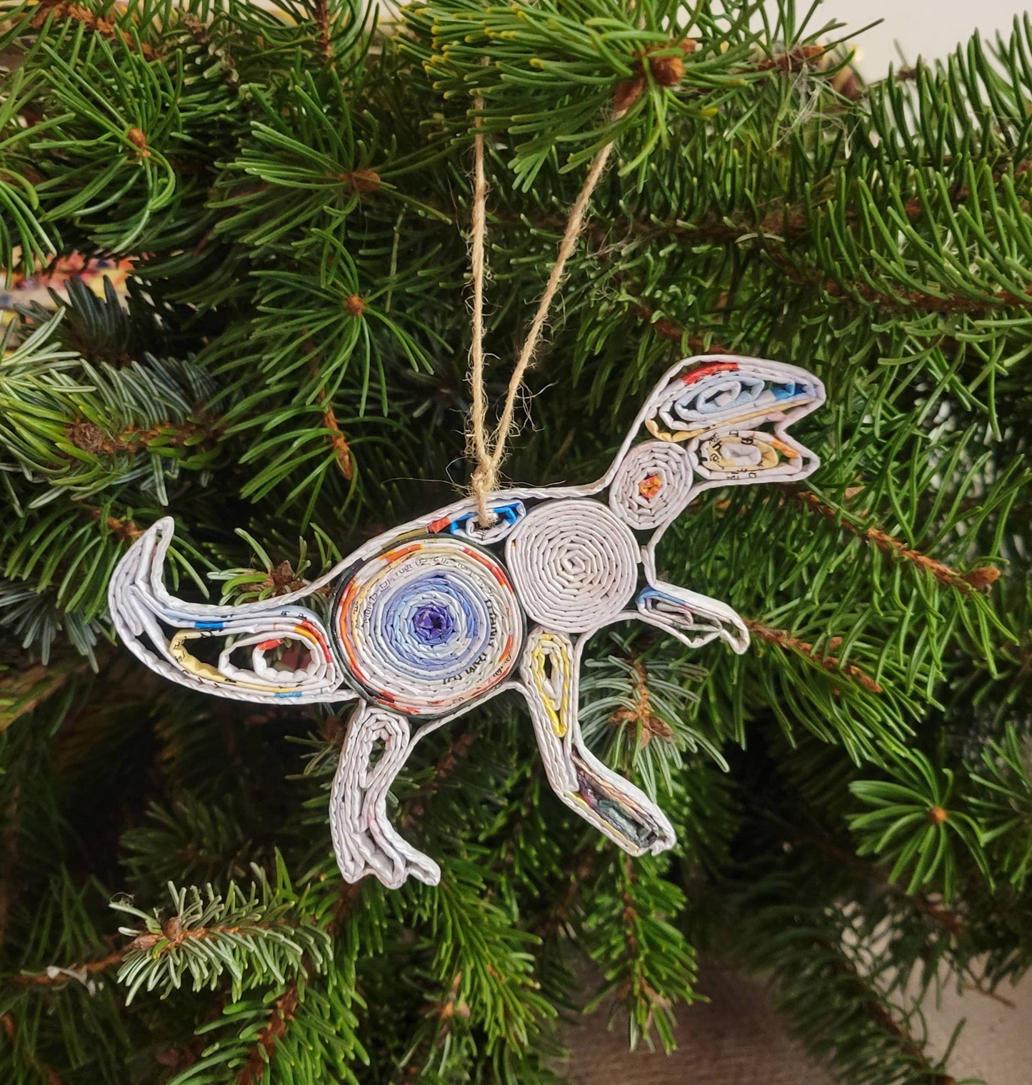 T-Rex Ornament - Recycled Paper