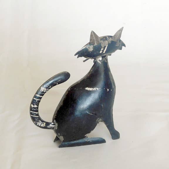 Lexi the cat • Black Cat Recycled Metal Animals