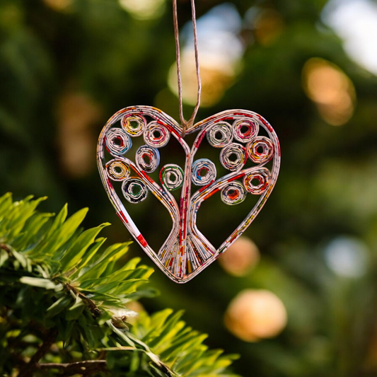 Heart Tree Of Life Ornament - Recycled Paper