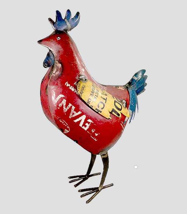 Eggbert  • Rooster  Recycled Metal Animals Sculpture