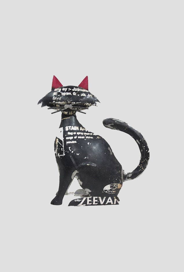 Lexi the cat • Black Cat Recycled Metal Animals