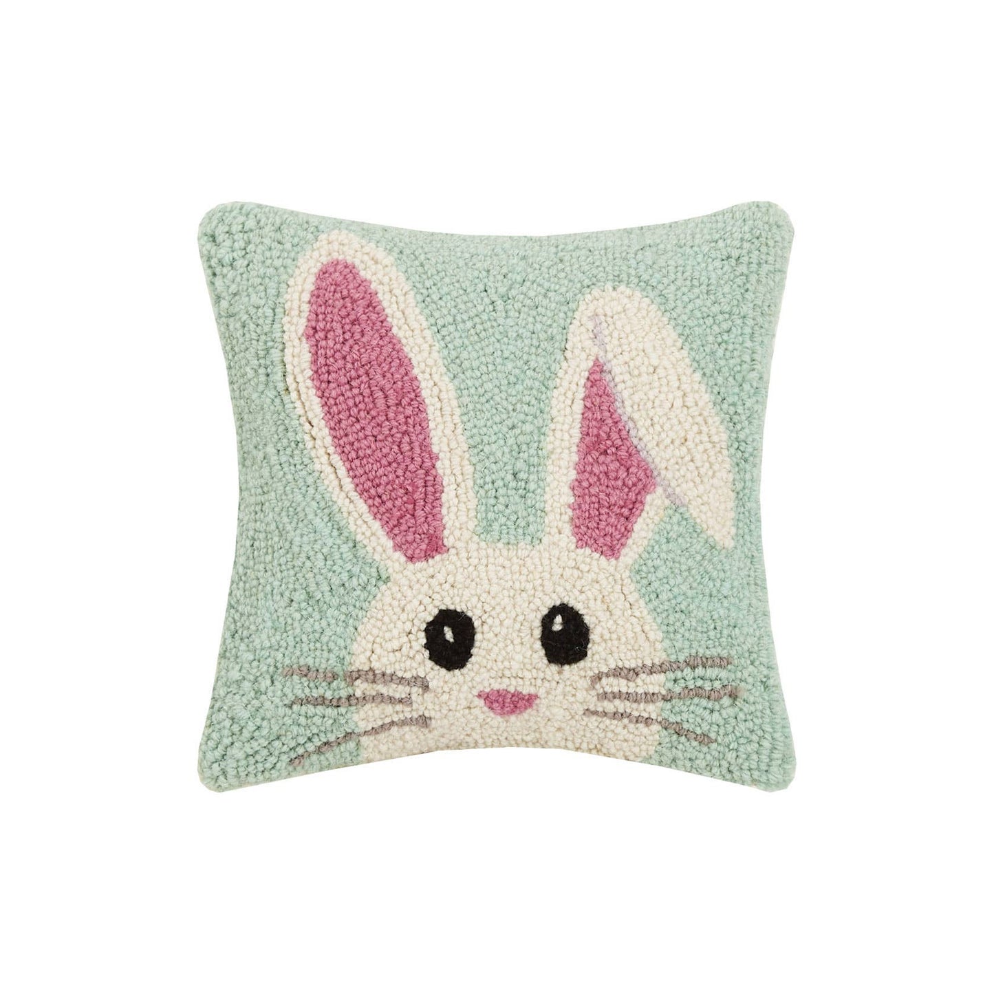 Bunny Hook Pillow - 10" x 10" throw pillow - decorative throw pillow