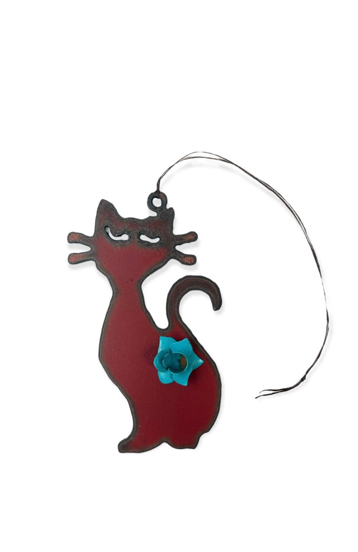 Cat Ornament - Recycled material ornament