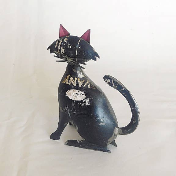 Lexi the cat • Black Cat Recycled Metal Animals