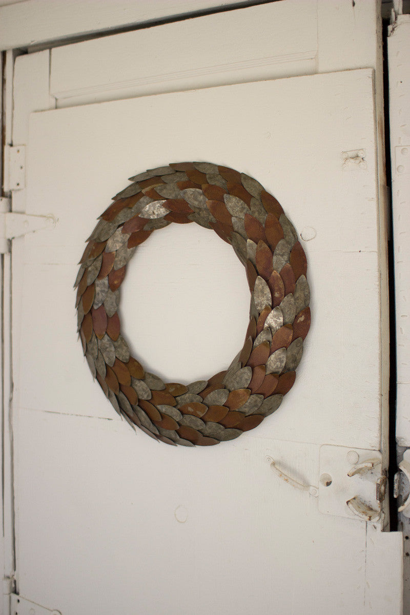 Galvanized Metal Wreath