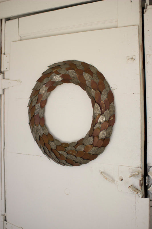 Galvanized Metal Wreath