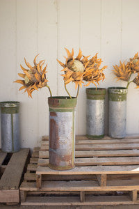 Military canister vase