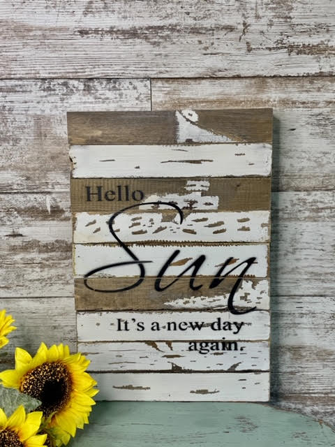 Reclaimed wood sign home decor